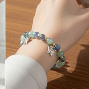 Blue and Turquoise Butterfly Bracelet